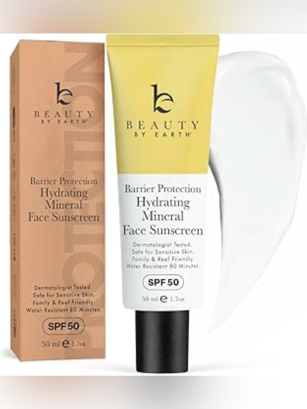 Mineral Sunscreen for Face SPF 50 – Broad Spectrum Zinc Oxide